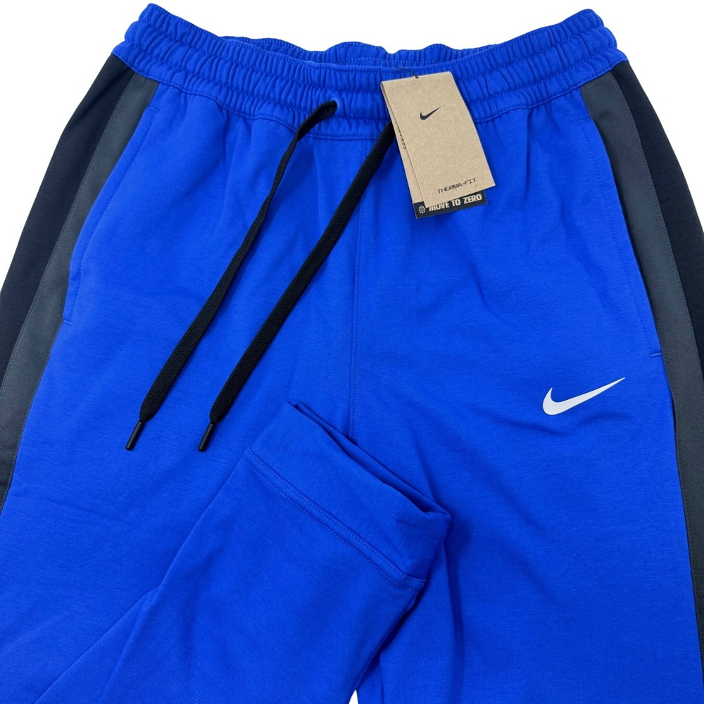 Nike Therma-FIT Basketball Sweatpants Mens Medium Blue Black Joggers NEW